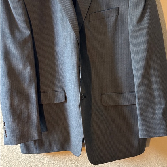 Chaps Sports Blazer 46R Gray Wool Blend 2 Button Jacket - Picture 3 of 12